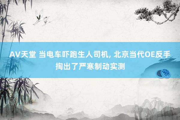 AV天堂 当电车吓跑生人司机, 北京当代OE反手掏出了严寒制动实测
