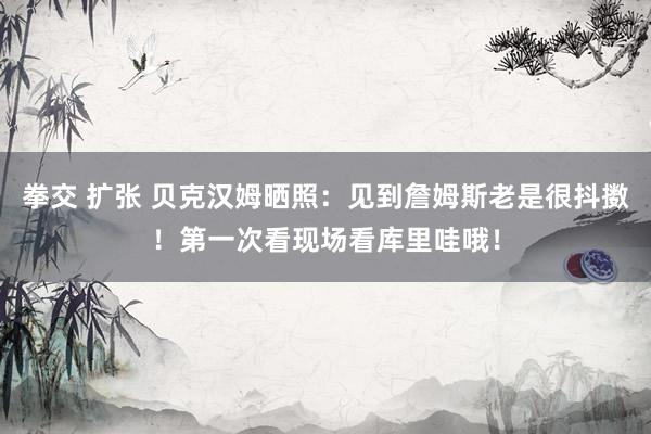 拳交 扩张 贝克汉姆晒照：见到詹姆斯老是很抖擞！第一次看现场看库里哇哦！